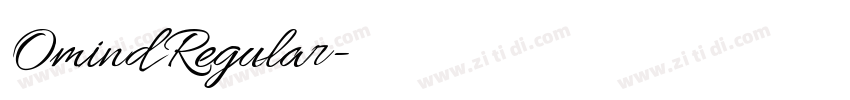 Omind Regular字体转换 Omind Regular字体转换